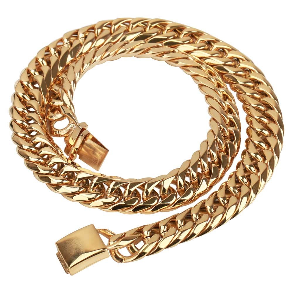 ステンレス ダブル喜平ネックレス [n310-gold-13mm] 5,324円