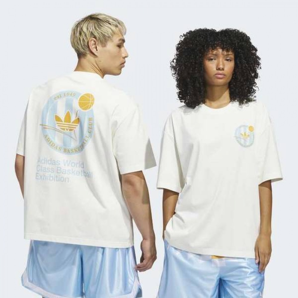 アディダス ユニセックス オーバーサイズ バスケットボール クレスト Tシャツ