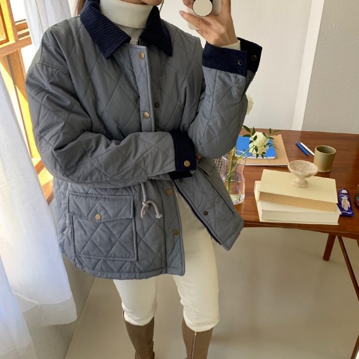 コーデュロイ配色ジャンパー カラー 人気新商品 冬 ジャケット韓国日本 ファッション クーポン 人気