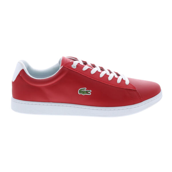 ラコステHydez 0721 1 P Sma Mens Red Leather Lifestyle Sneakers Shoes