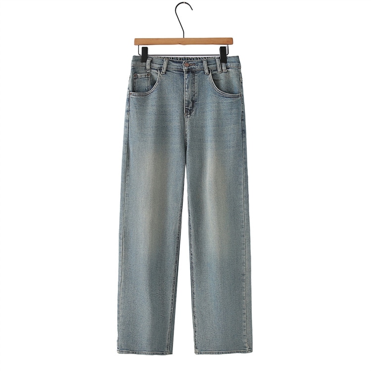 大きいサイズ レディース 牛大夏 春 ジーンズ 200 ジンファットmm カジュアル カラーブロック バックポケット ワイドレッグパンツ 8095