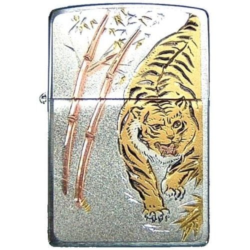 200FB電鋳板プレート貼り デンチュウバン タイガー.MB オイルライター