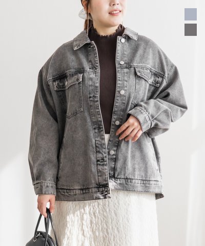 大きいサイズ レディース LL 3L 4L XL XXL XXXL デニムオーバージャケット