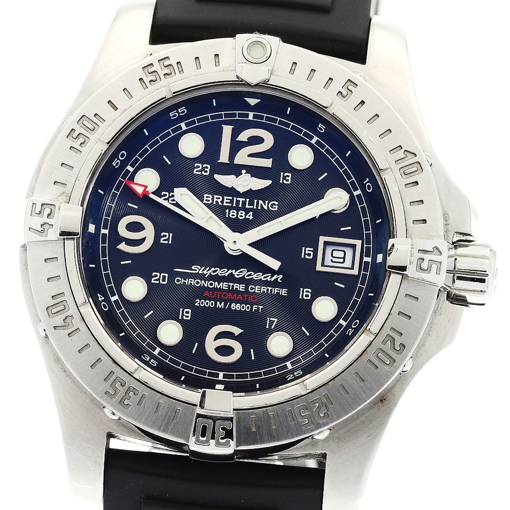 ブライトリング BREITLING A17390 スーパーオーシャン スチールフィッシュ デイト 自動巻き メンズ _896236【中古】 123,450円