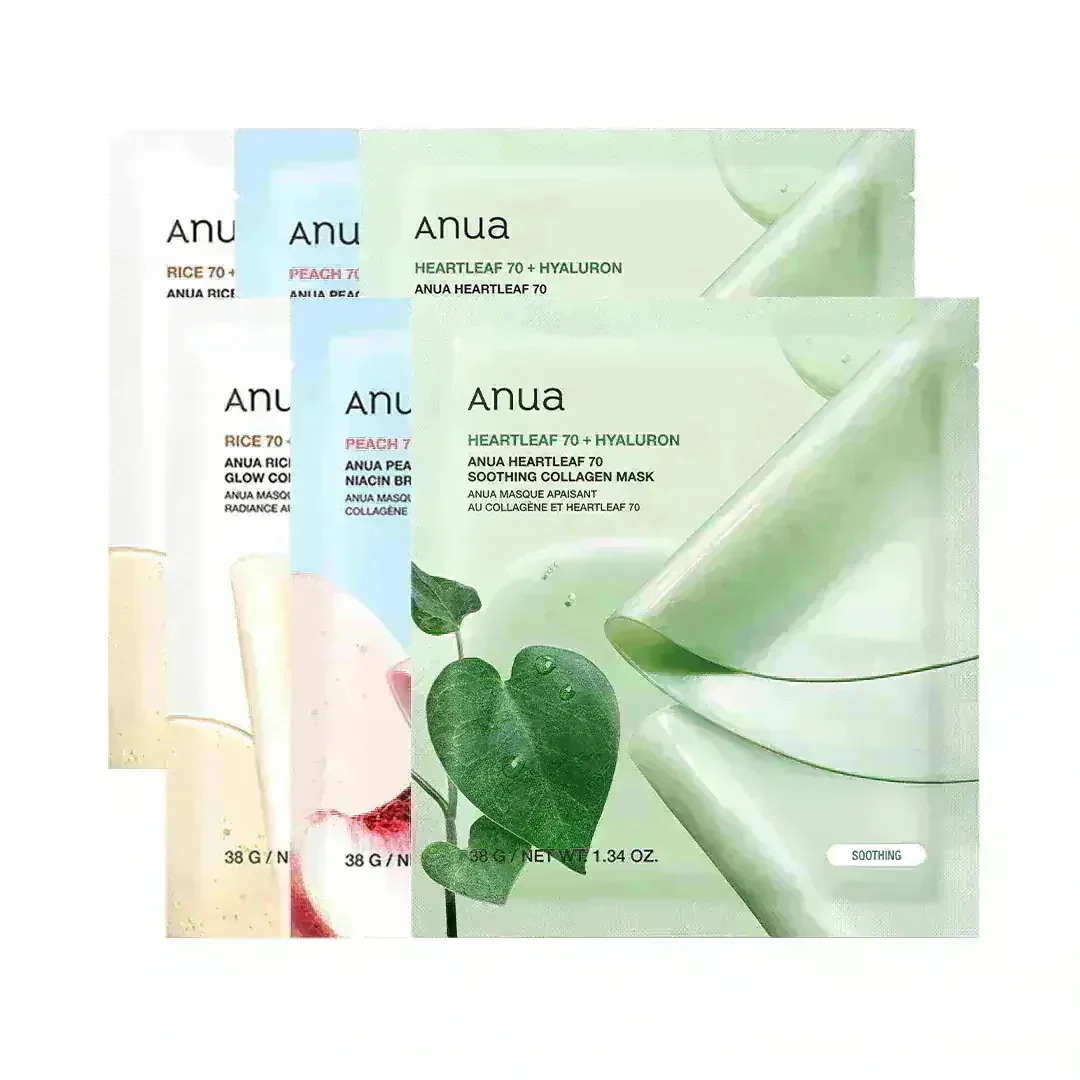 Anua コラーゲンシートマスク 4枚入り 5個セット Amazon.co.jp: ANUA(アヌア)ライス70グロウコラーゲンフェイス