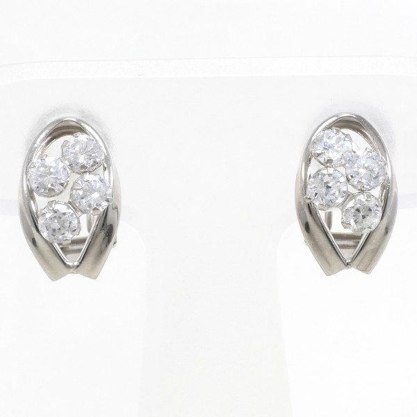 K14 14金 WG ホワイトゴールド イヤリング ジルコニア 総重量約1.7g ジュエリー 中古 15,475円