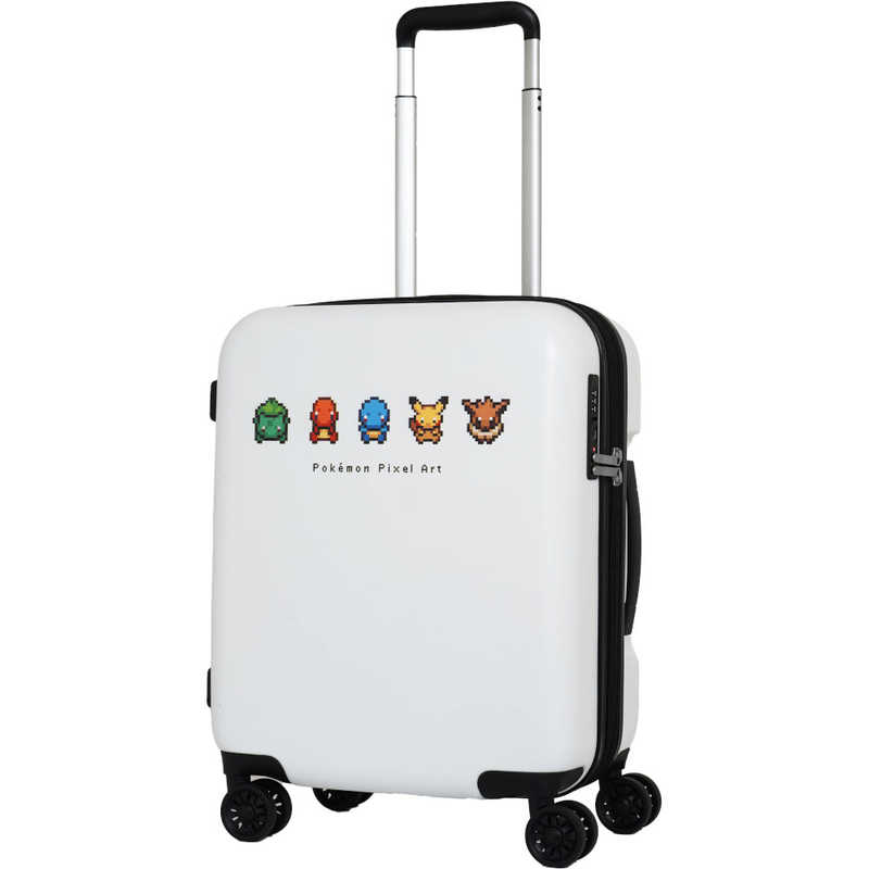 ポケモン　ピクセルアート キャリーケース ホワイト [TSAロック搭載 /約37(拡張時約43)L /2泊～3泊]　PK-0881-46-WH