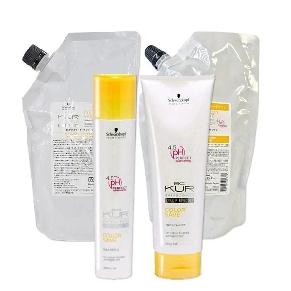BCクア カラーセーブ シャンプー a 250mL + 600mL + トリートメント a 250g + 600g 詰め替え セット