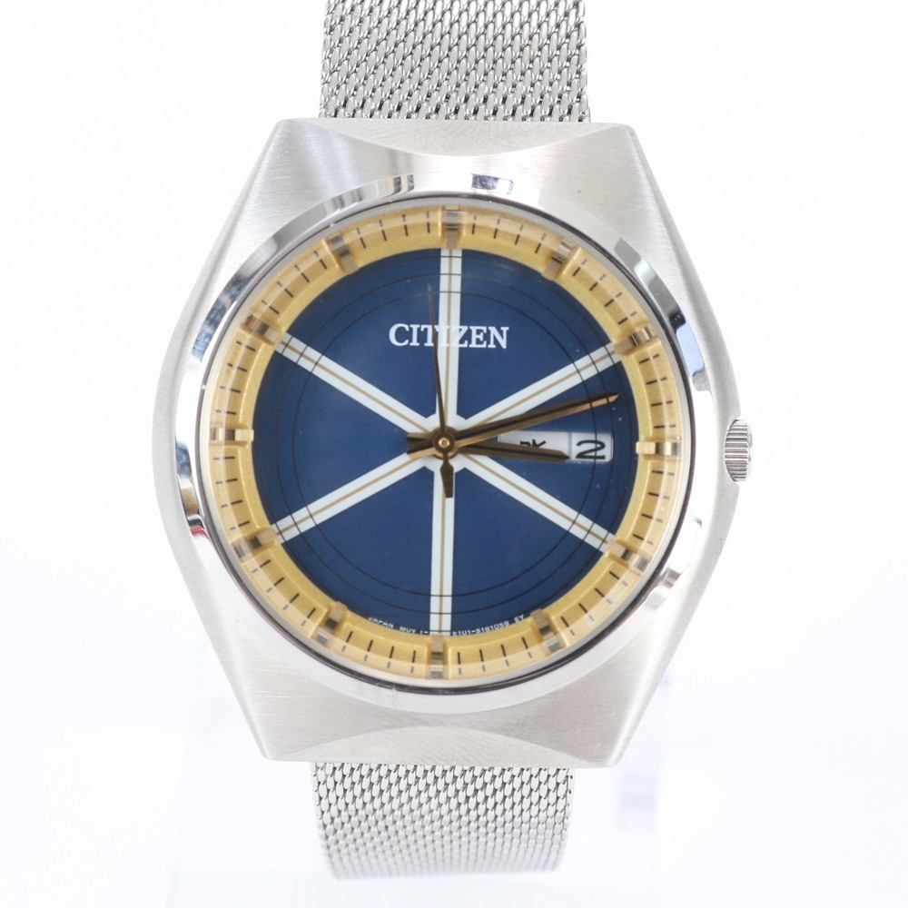 美品 レコードレーベル Eco-Drive PROTO BM8541-82L 腕時計 シルバー ブランド メンズ RBM EC36-6 中古