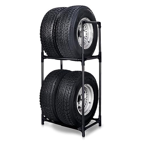 アイリスオーヤマ 樹脂 タイヤラック RV車 幅71×奥行45×高さ144 耐荷重 120kg KTL-710 ブラック