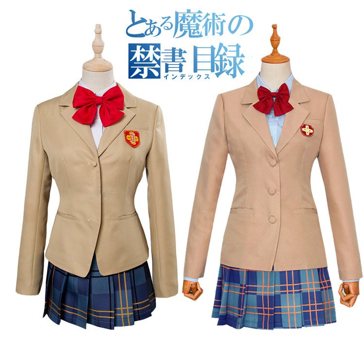 とある魔術の禁書目録 風 御坂 美琴 みさか みこと コスプレ 衣装 ウィッグ靴 常盤台中学制服 c