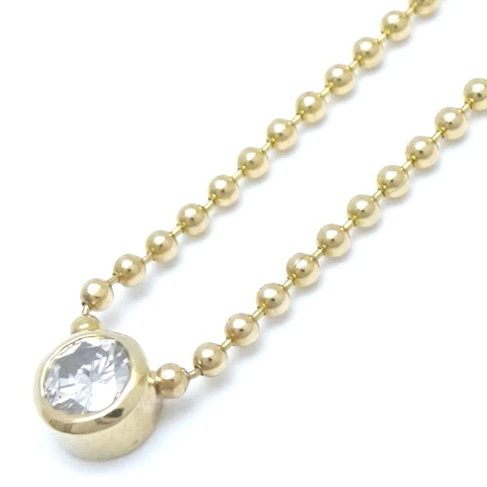 ダイヤモンド ネックレス 一粒ダイヤモンド0.13ct K18YG イエローゴールド/75980【中古】