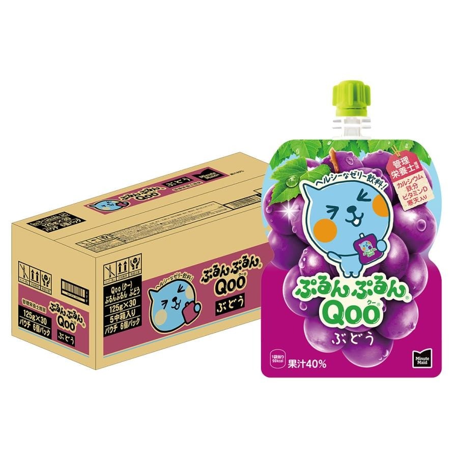 コカコーラ ミニッツメイド ぷるんぷるんQoo クー ぶどう ゼリー飲料 パウチ 125g×30個/1ケース