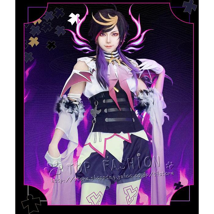 バーチャルYouTuber（VTuber）Shu Yamino（闇ノシュウ） コスプレ衣装 コスチューム 変身 仮装 ステージ服 舞台 変装 （ウィッグ靴追加 ）