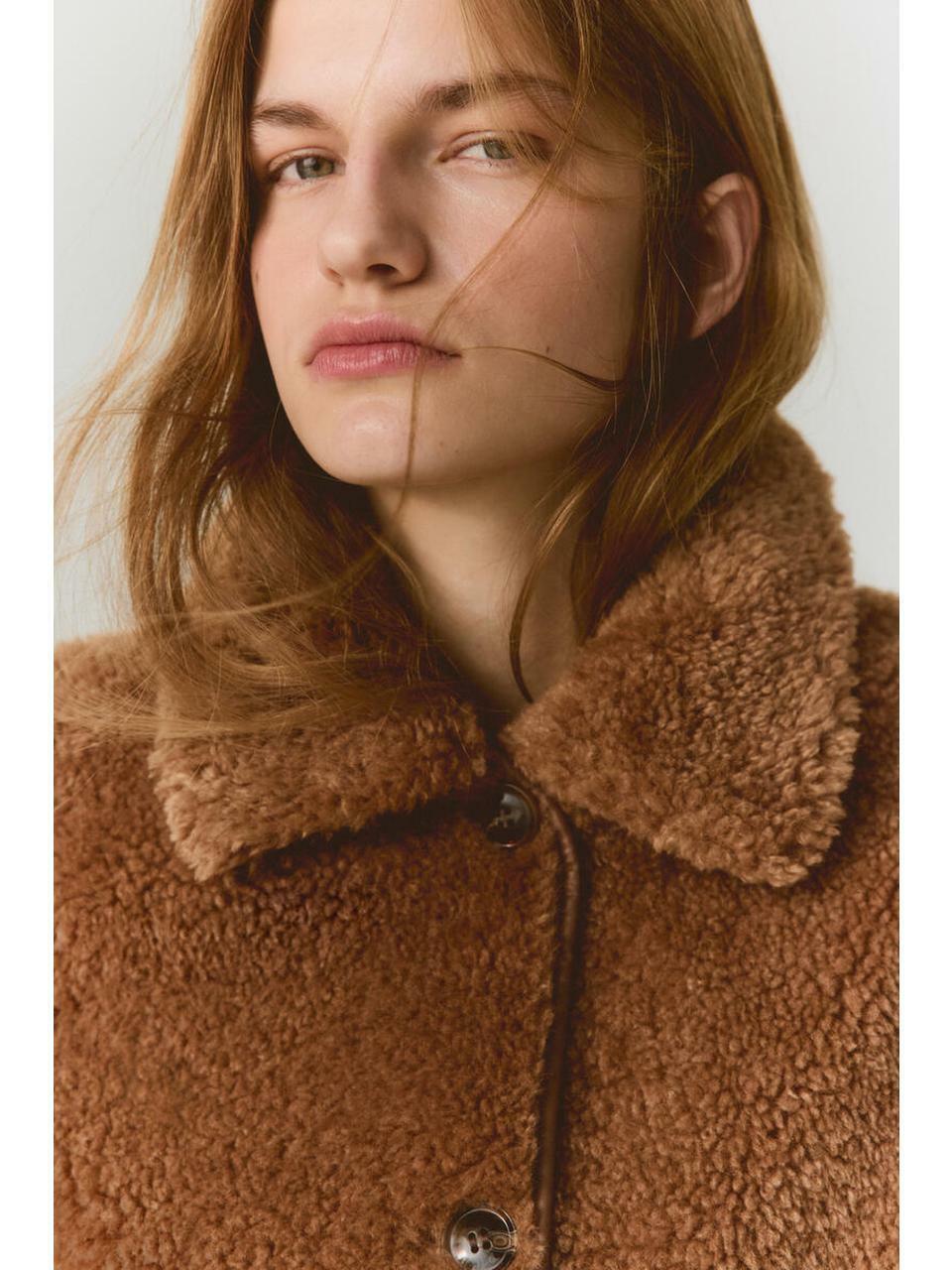 H&M テディジャケットブラウン 1317666002