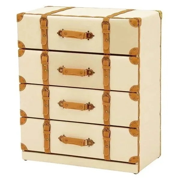 チェスト タンス レザー レトロ おしゃれ アンティーク 引き出し 収納 リビングチェスト 完成品 収納家具 収納チェスト 木製 たんす