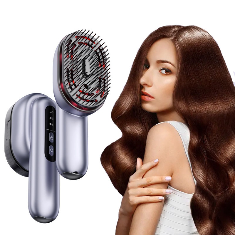 頭皮ブラシ電動ヘッドオイルマッサージ櫛マッサージ頭皮アトマイズオイル栄養櫛保護合成リンス櫛