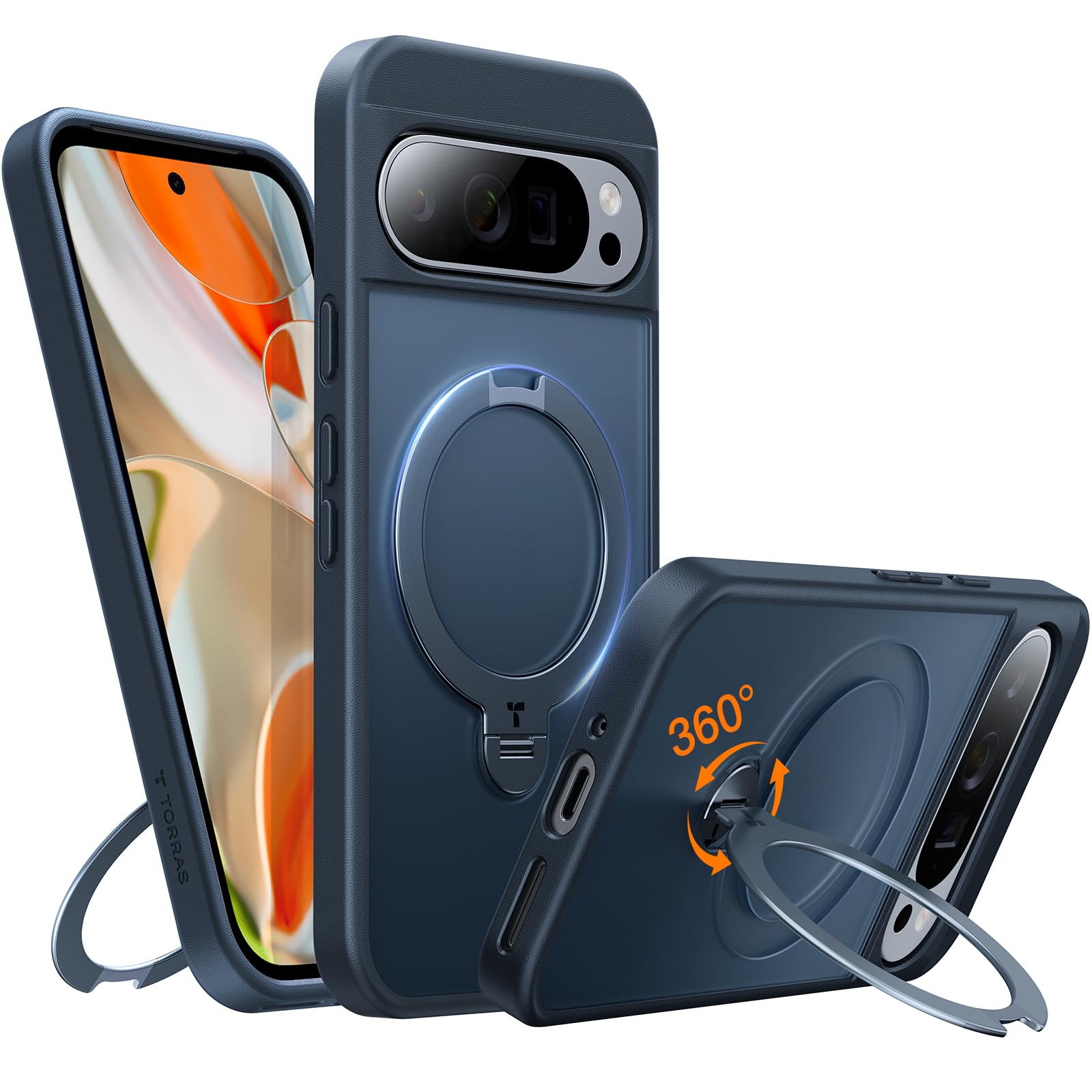 【カチッ!2024新開発・安定性】TORRAS Google Pixel 9/9 Pro 用 ケース MagSafe対応 縦横両対応 強磁力リング マグネット搭載 高耐久性 黄変防止 ワイヤレス対応