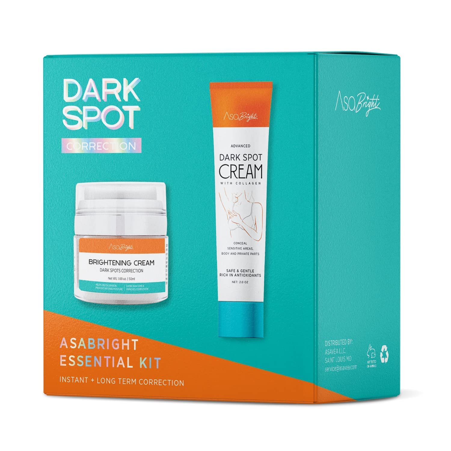 顔と体の密着部位ダークスポット補正クリームキット足膝用脇腹クリームビキニライン