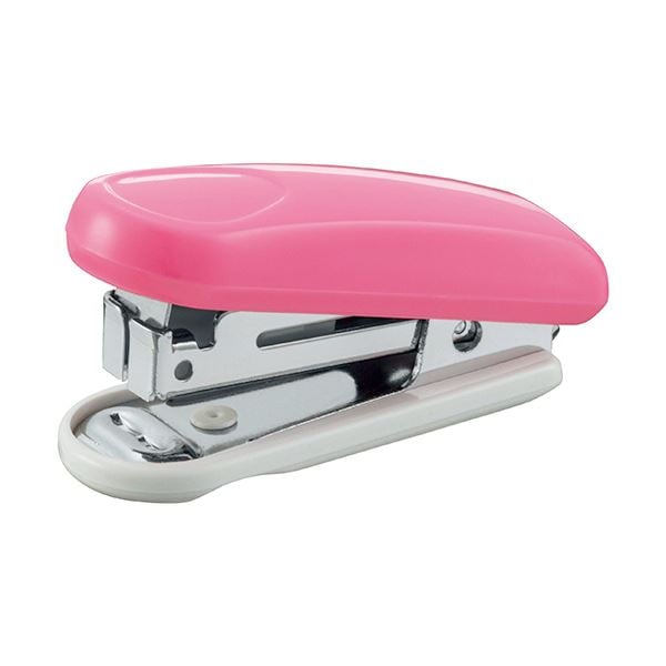 (まとめ) ライオン事務器 ステープラ 楽ホッチミニ15枚とじ ピンク S-15 1個 (×30セット)