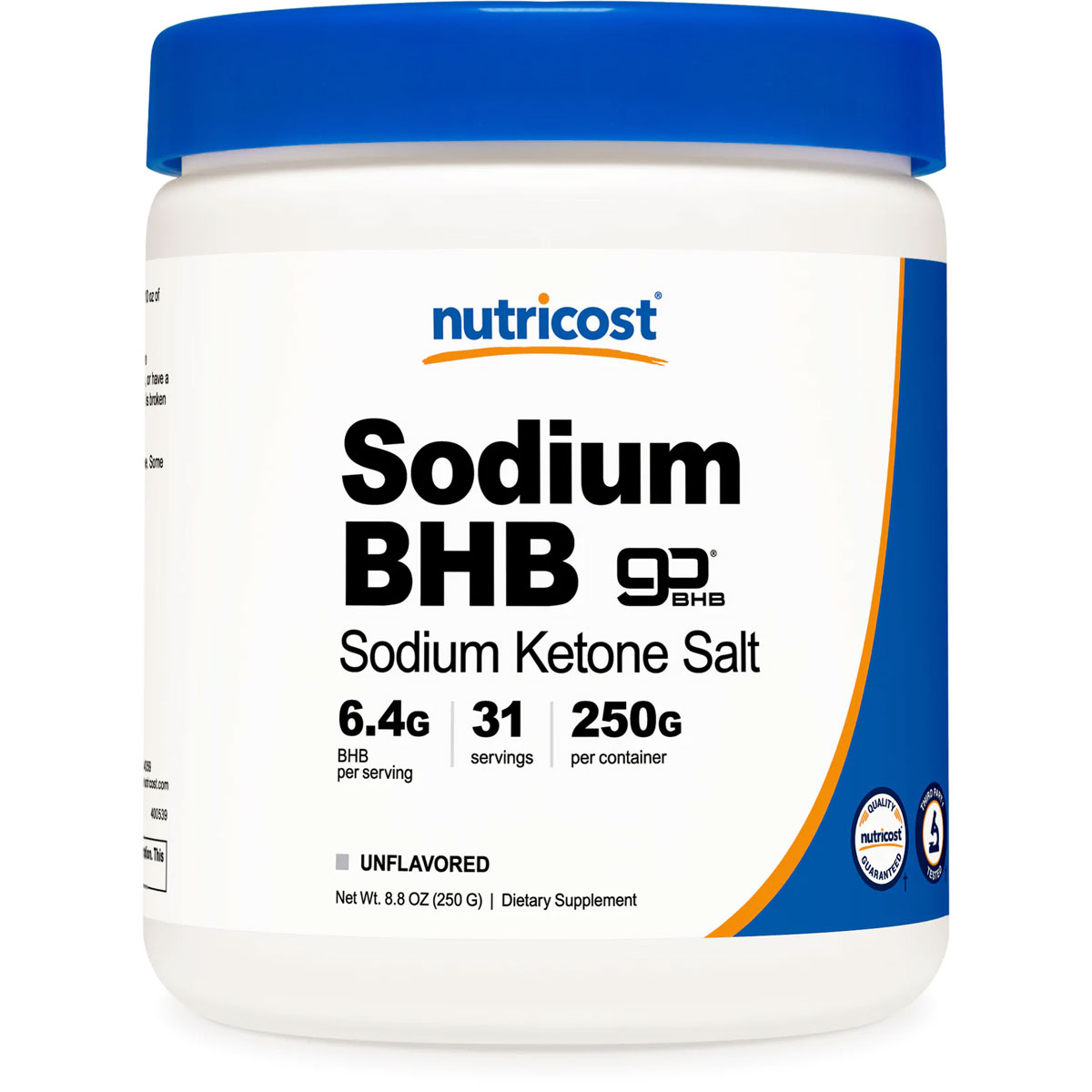 [USA] Nutricost ニュートリコスト Ketone BHB Salt (Sodium) Powder 無味 (250 GM)