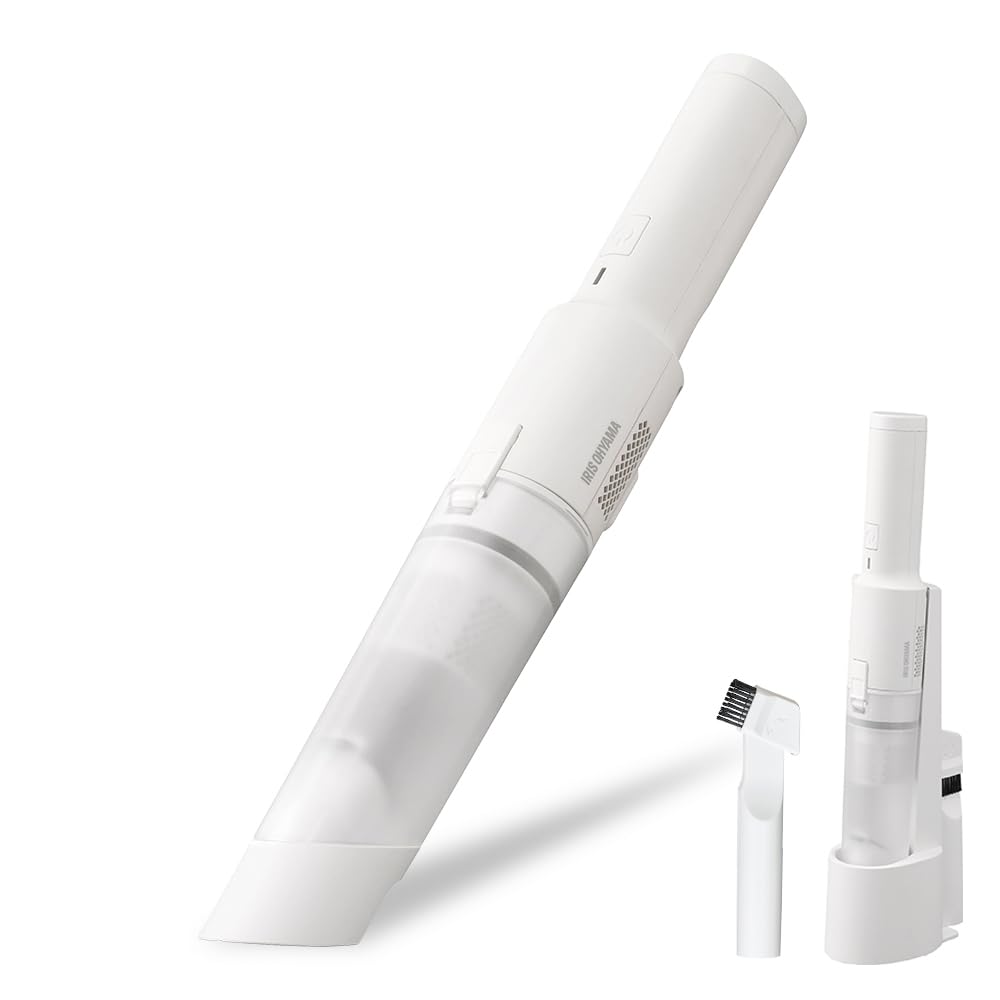 【吸引力強化モデル】アイリスオーヤマ 掃除機 コードレス ハンディ ハンディクリーナー 充電スタンド付き コンパクト 車用 軽量 500g 静音 HCD-21-W ホワイト 7,314円