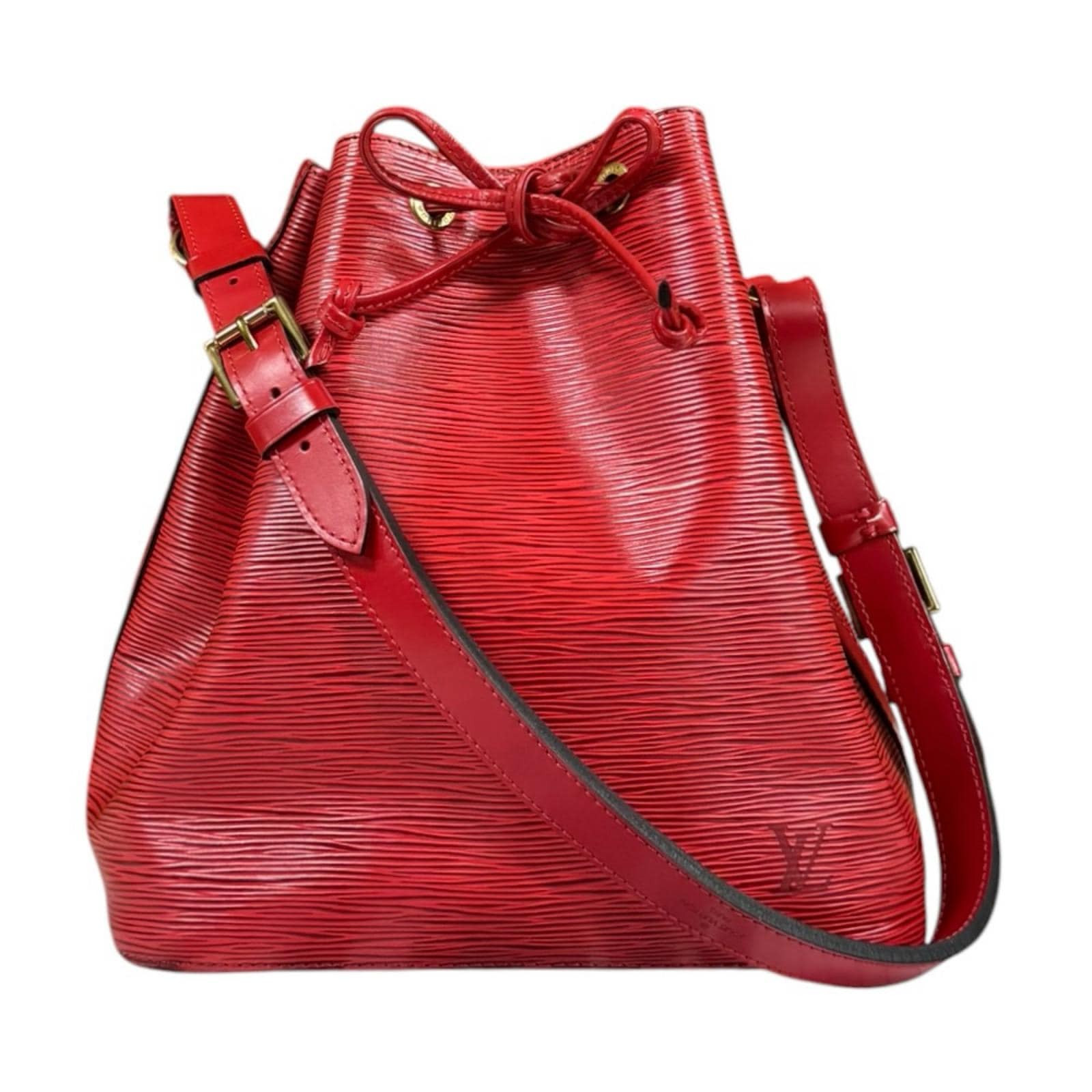ルイヴィトン プチノエ エピ ショルダーバッグ エピレザー M44107 レッド LOUIS VUITTON 中古
