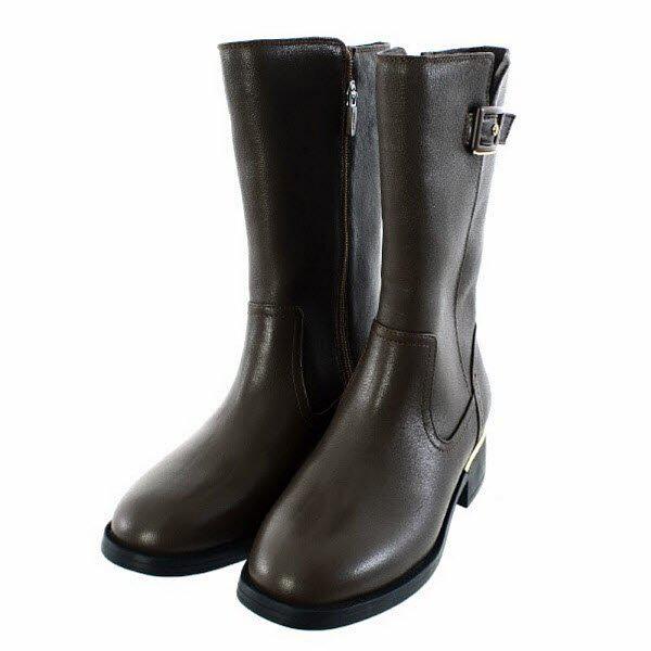 [] 女性用滑り止めハーフブーツ 4CM(EQEWBM902BR) (P003737437)