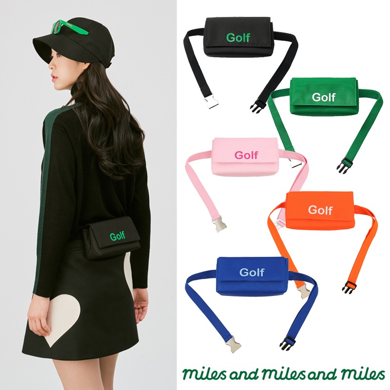 【miles and miles and miles】[新色追加]6色展開 おしゃれ ゴルフ ウエストバッグ ベルトバッグ ヒップサック スポーツバッグ テニスバッグ ゴルフバッグ