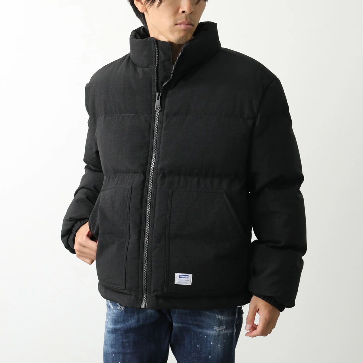 HUGO BOSS ヒューゴボス パファージャケット 50522234 メンズ 中綿 撥水 ロゴラベル レギュラーフィット スタンドカラー 001 BLACK 30,527円
