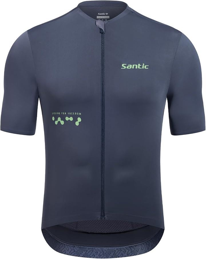 メンズ サイクルジャージ 半袖 夏用 薄め 涼感素材 サイクリングウエア サイクルウエア ロードバイクジャージ 自転車ウエア ポケット付き 伸縮性 吸汗 速乾(グレー, XL) 6,054円