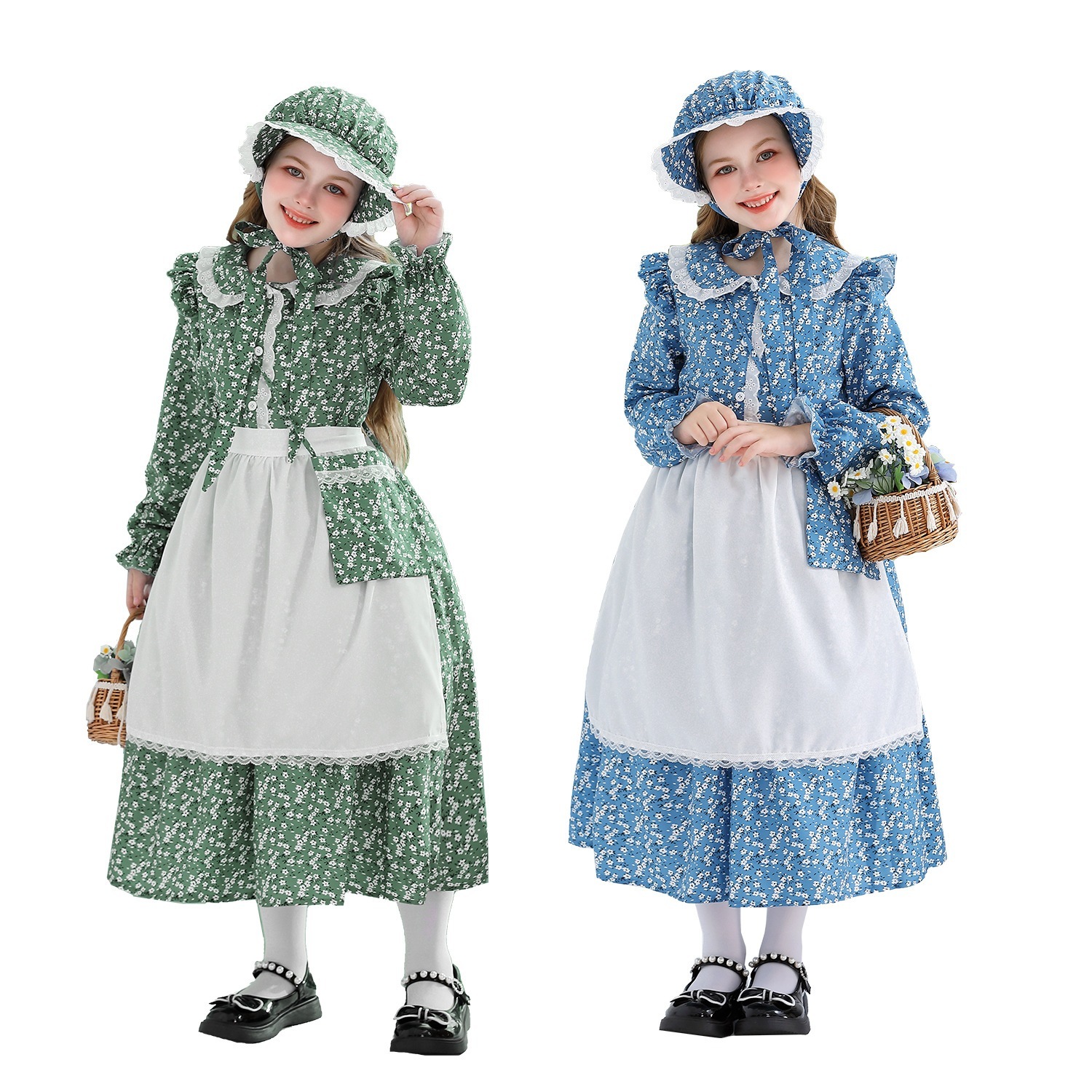 コロニアルガールズ子供服 プレーリーパイオニア トレイルブレイザー 子供服 ヨーロッパマナー 田園風 メイドドレス