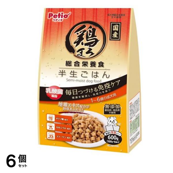 鶏まろ 総合栄養食 半生ごはん 1～6歳の成犬用 600g 6個セット