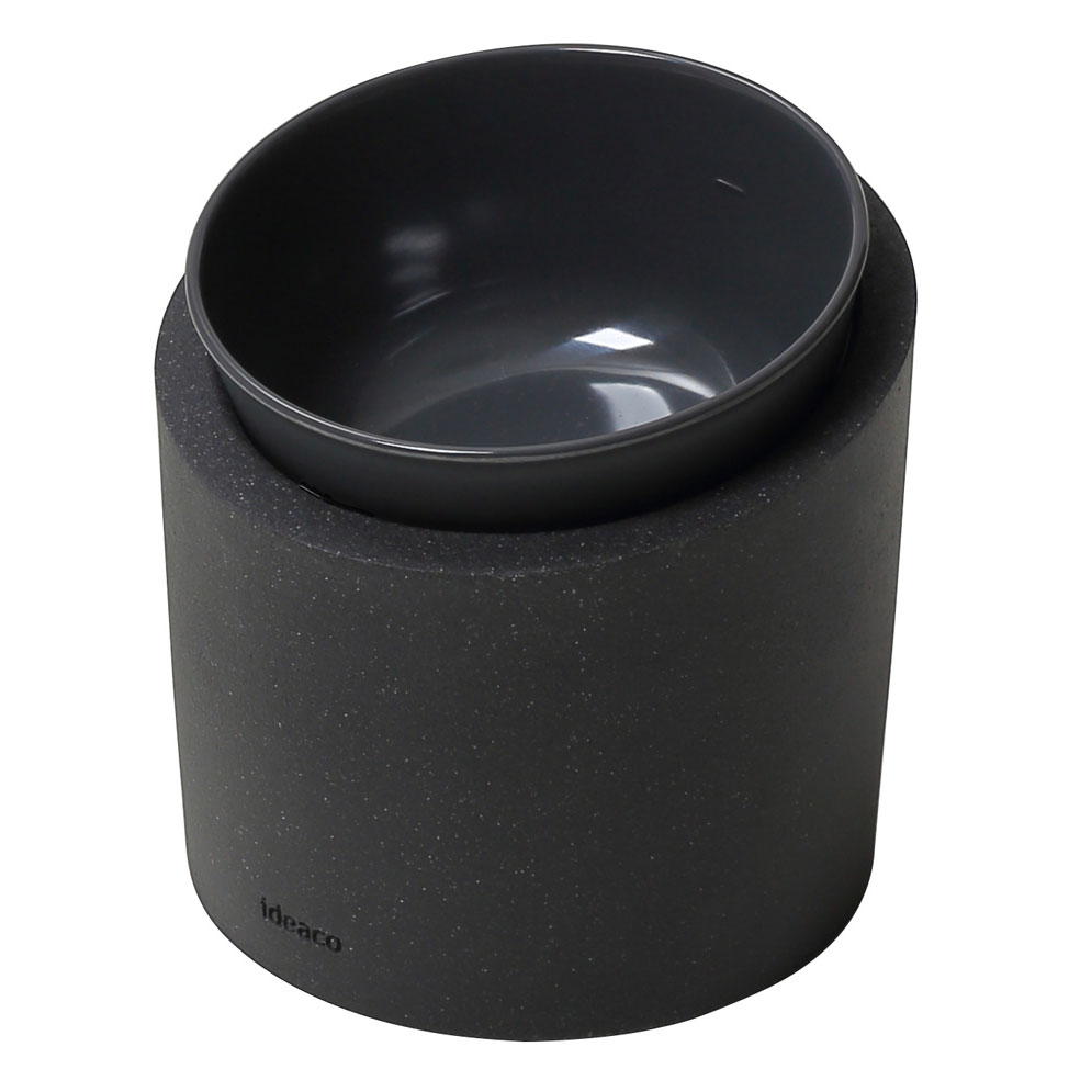 ペットウォーターボウル イデアコ ペット用食器 ペットフィーダー ウォーターボウル ideaco Pet Feeder Water bowl High（高） ストーンサンドブラック/チャコール