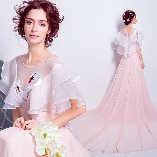 パーティードレス 演奏会 結婚式 カラードレス ロング 安い イブニングドレス 二次会 花嫁 フォー