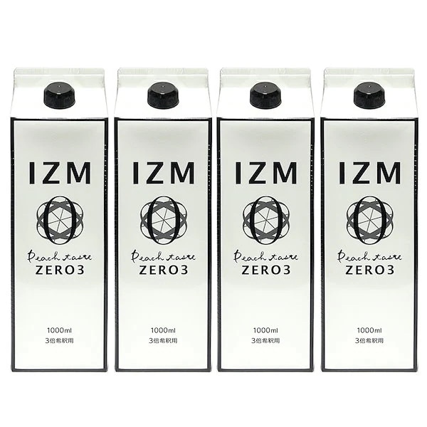 IZM ゼロスリー 1,000mlx4本　正規品　酵素ドリンク 　ゼロ3 「カロリー糖質脂質」3つのゼロ