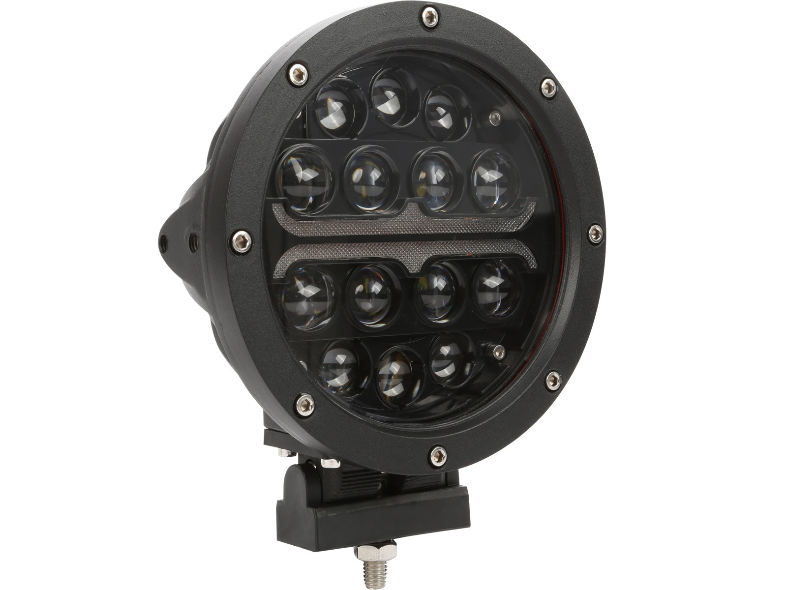 LED 作業灯 フォグライト 70W スポット Hi Lo アンバーマーカーライト付き ブラックインナー 12V 24V 防水 P-560