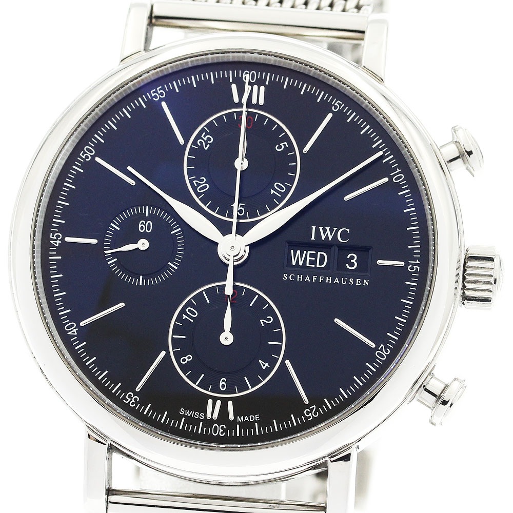 IWC IWC SCHAFFHAUSEN IW391010 ポートフィノ クロノグラフ デイデイト 自動巻き メンズ 保証書付き_910700【中古】