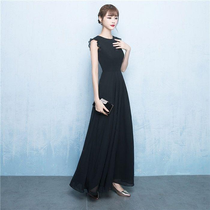 ロングドレス 演奏会 黒 ワンピース 結婚式 演奏会 ピアノ発表会 大人 パーティードレス お呼ばれ 他と被らない ロングドレス 母親 演奏会 他と被ら