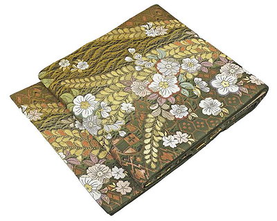 袋帯 正絹 辻が花模様 袋帯 良品 リサイクル 辻ケ花 結婚式 入学式