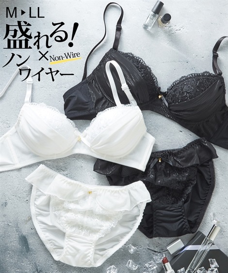 Qoo10] ニッセン ノンワイヤーブラジャー＆ショーツセット