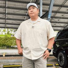 ムン・セユン様協賛 WAC リネン バイオウォッシング オープンカラー オーバーシャツ 4,808円