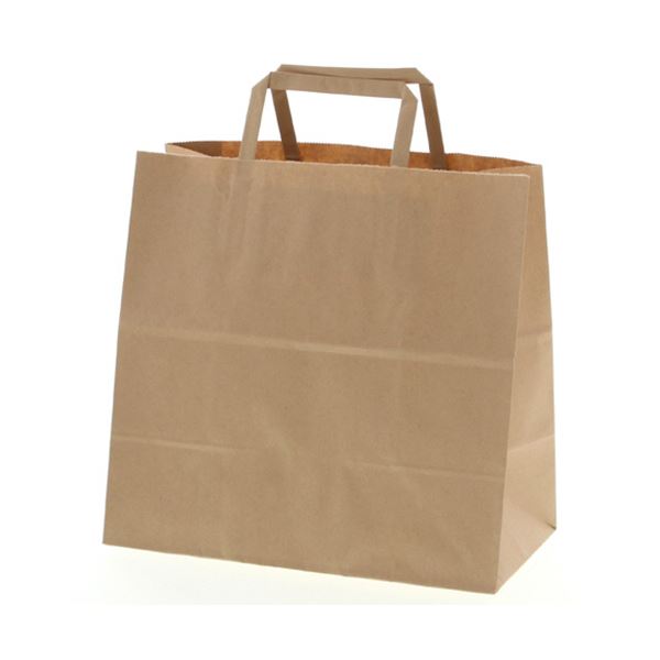 （まとめ） シモジマHEIKO 紙袋 H25チャームバッグ 26-5（平手） 未晒無地 #3267501 1パック（50枚） (×3セット)