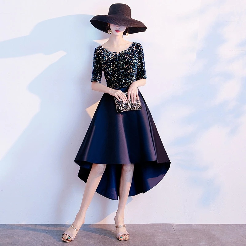 ドレス エレガント フォーマル 大人女性 パーティードレス 普段使いも可 着痩せ 体型カバー 演奏会ドレス 結婚式・成人式・卒業式に 上品 涼感素材 洗える 高級感 夏のイブニングドレス