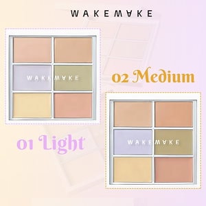 [正規品]wakemake ディファイニング カバー コンシールフィット パレット／6色パレット／2色展開／クマ 赤らみ ほてり