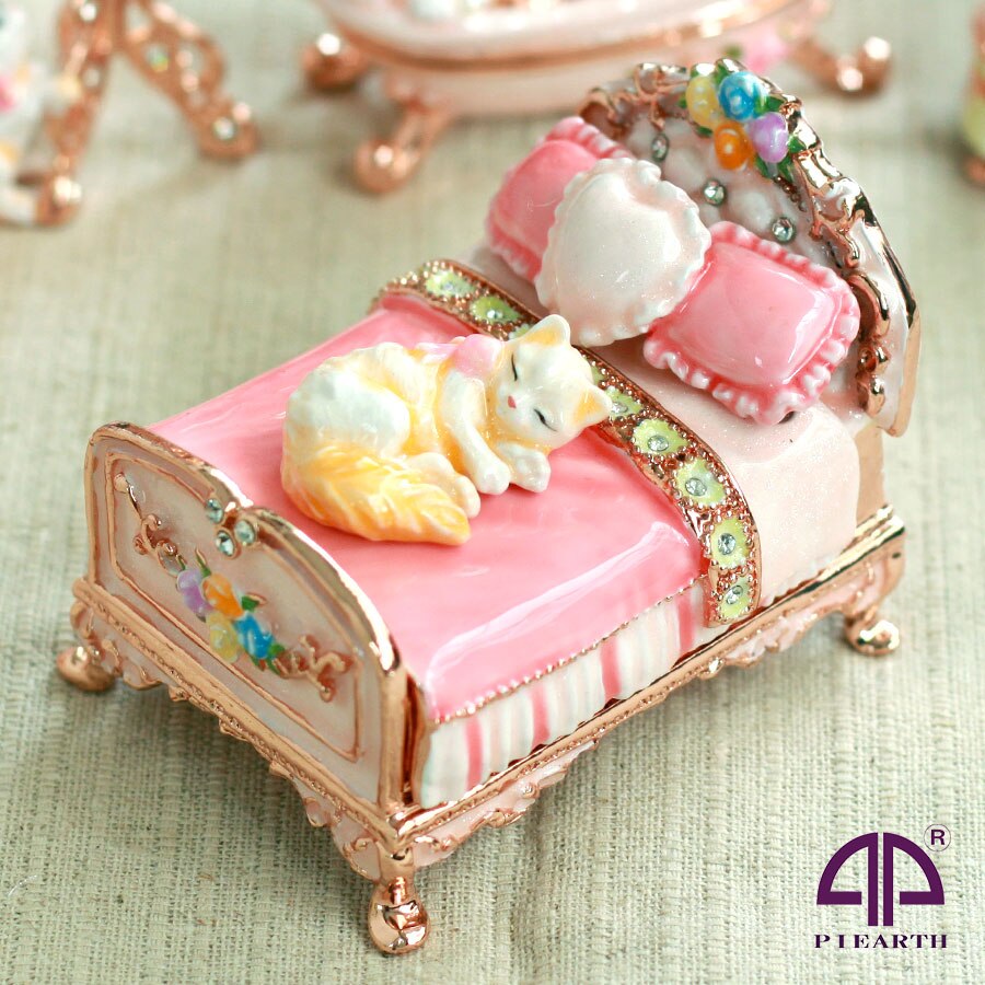 【正規品】 ミニチュアベッド ミニチュア家具 猫 宝石箱 東京銀座PICALS 12-ex504