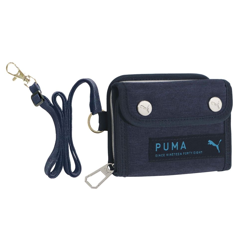 （まとめ買い）PUMA ダブルホックLCPウォレット ネイビー PM383NB [x3]