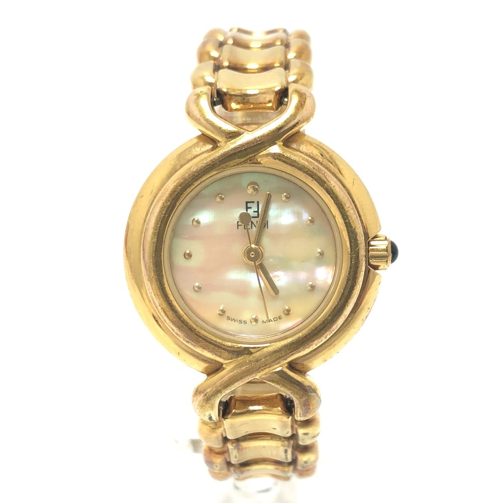 腕時計 700L オロロジ シェル文字盤 クォーツ GP ゴールド