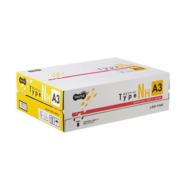 （まとめ） TANOSEE αエコペーパータイプNH A3 1箱（1500枚:500枚3冊） 5セット 21,392円