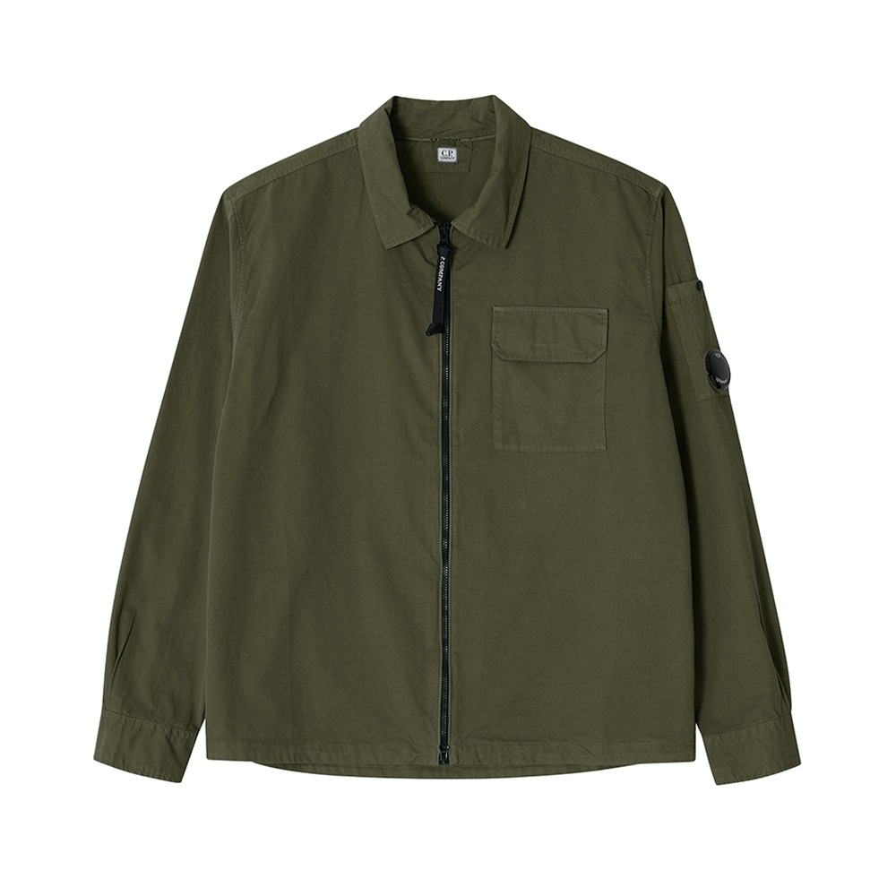 CPカンパニー レンズワッペン ギャバジン オーバーシャツ 18CMOS124A 110143G 683